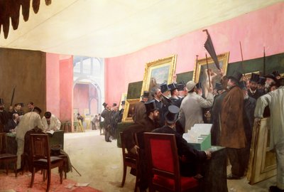 Ein Treffen der Richter des Salon des Artistes Francais, 1885 von Henri Gervex